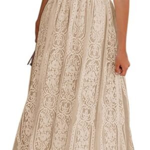 V Neck Short Sleeve Floral Lace Wedding Maxi Dress