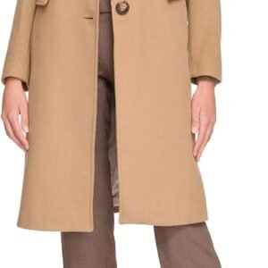 Full-Length Buttoned Wool Coat