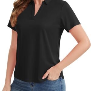 V-Neck Quick Dry Short Sleeve Golf Tennis Polo