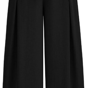 Women's Wide Leg Work Pants Business Casual High Waisted Loose Palazzo Trouser Summer Clothes