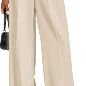 Womens Wide Leg Dress Pants 2026 Business Casual Flowy Work Palazzo Pants High Waisted Slacks Trousers