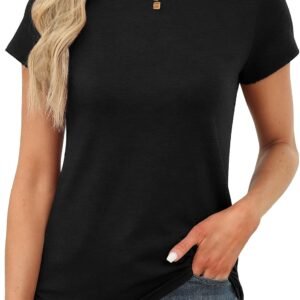 Round Neck Short Sleeve Casual Basic Tee