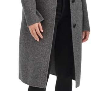 Double Face Wool Coat with Notched Collar