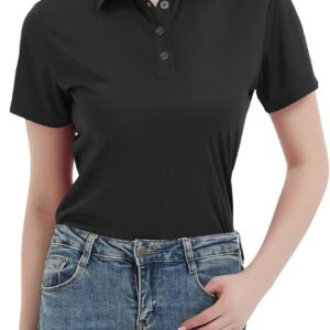 UPF 50+ 4-Button Quick Dry Collared Golf Polo