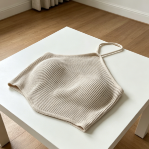 Knitted Backless Crop Tube Top