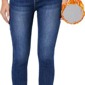 Skinny Flannel Lined Thermal Winter Jeans